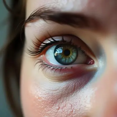Close Up Of A Caucasian Woman S Eye Around 25 Years Old With Tears Falling Detailed Iris Red Veins And Fair Skin In A White Background 1 88ff