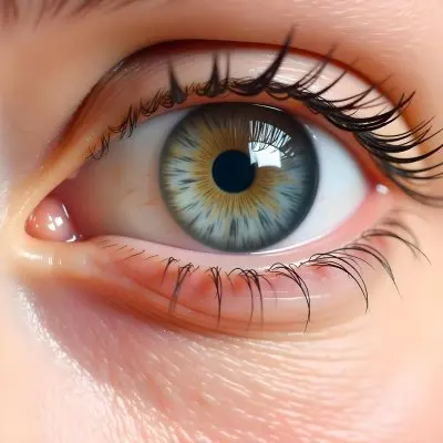 Close Up Of A Caucasian Woman S Eye Around 25 Years Old With Tears Falling Detailed Iris Red Veins And Fair Skin In A White Background 18 Db9a