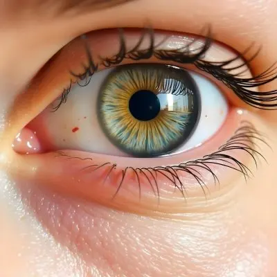 Close Up Of A Caucasian Woman S Eye Around 25 Years Old With Tears Falling Detailed Iris Red Veins And Fair Skin In A White Background 19 3fba