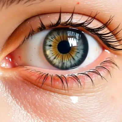 Close Up Of A Caucasian Woman S Eye Around 25 Years Old With Tears Falling Detailed Iris Red Veins And Fair Skin In A White Background 21 Ffa6