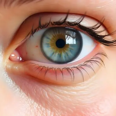 Close Up Of A Caucasian Woman S Eye Around 25 Years Old With Tears Falling Detailed Iris Red Veins And Fair Skin In A White Background 31 F149