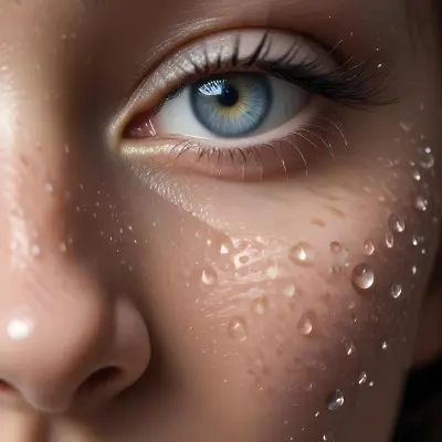 Close Up Of A Woman S Eye With Water Droplets On The Skin And Skin In A Bright Setting With A Soft Background 12 90b5