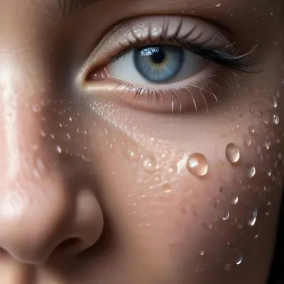 Close Up Of A Woman S Eye With Water Droplets On The Skin And Skin In A Bright Setting With A Soft Background 22 2ca6