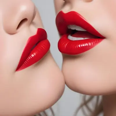 Close Up Of A Woman S Lips Wearing Bright Red Lipstick 8