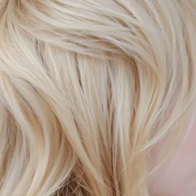 Close Up Of Blond Hair Light Skin Straight Hair Studio Shot 1