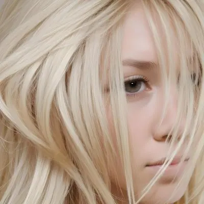 Close Up Of Blond Hair Light Skin Straight Hair Studio Shot 17