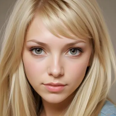Close Up Of Blond Hair Light Skin Straight Hair Studio Shot 20