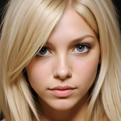 Close Up Of Blond Hair Light Skin Straight Hair Studio Shot 24 1c63