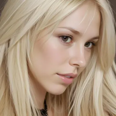 Close Up Of Blond Hair Light Skin Straight Hair Studio Shot 40 9e1d