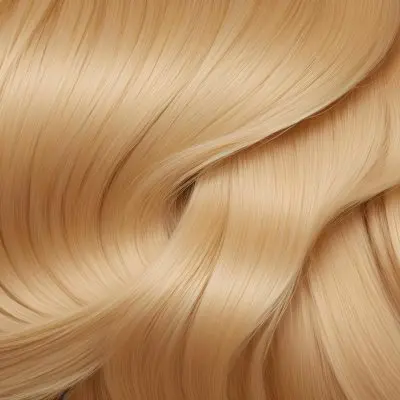 Close Up Of Blonde Hair Golden Blonde Color Shiny And Healthy Soft Waves Smooth Texture Clean And Bright Well Maintained Studio Lighting Professional Hair Care Product Advertisement 26 F178