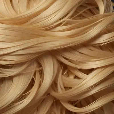 Close Up Of Blonde Hair With Strands Of Varying Shades Of Gold And Honey Creating A Textured And Dimensional Effect Studio Shot 24 A149