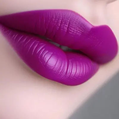 Close Up Of Full Lips With Bold Purple Lipstick Showcasing A Gradient Effect From Dark To Lighter Shades Of Purple The Background Is Dark Emphasizing The Lips 10 986d