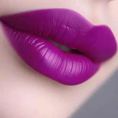 Close Up Of Full Lips With Bold Purple Lipstick Showcasing A Gradient Effect From Dark To Lighter Shades Of Purple The Background Is Dark Emphasizing The Lips 21 1d14