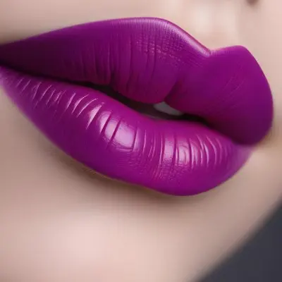 Close Up Of Full Lips With Bold Purple Lipstick Showcasing A Gradient Effect From Dark To Lighter Shades Of Purple The Background Is Dark Emphasizing The Lips 30 Eac9