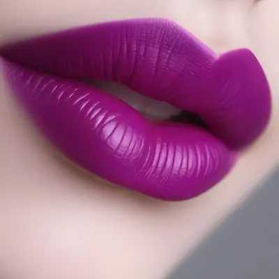 Close Up Of Full Lips With Bold Purple Lipstick Showcasing A Gradient Effect From Dark To Lighter Shades Of Purple The Background Is Dark Emphasizing The Lips 32 4fdd
