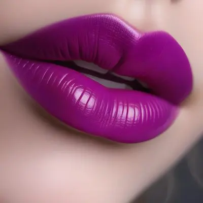 Close Up Of Full Lips With Bold Purple Lipstick Showcasing A Gradient Effect From Dark To Lighter Shades Of Purple The Background Is Dark Emphasizing The Lips 34 29e8
