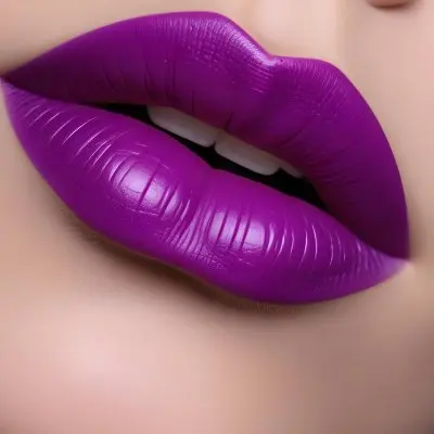 Close Up Of Full Lips With Bold Purple Lipstick Showcasing A Gradient Effect From Dark To Lighter Shades Of Purple The Background Is Dark Emphasizing The Lips 43 E8f5