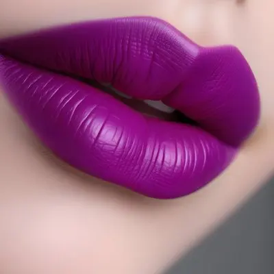 Close Up Of Full Lips With Bold Purple Lipstick Showcasing A Gradient Effect From Dark To Lighter Shades Of Purple The Background Is Dark Emphasizing The Lips 50 Ee2a