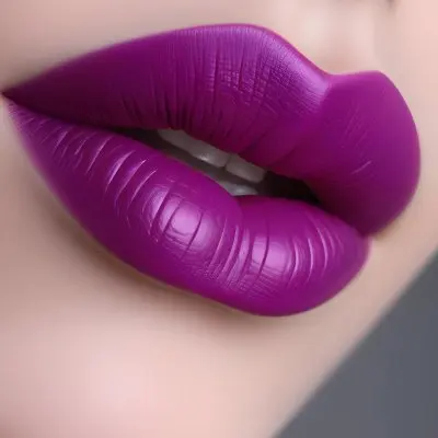 Close Up Of Full Lips With Bold Purple Lipstick Showcasing A Gradient Effect From Dark To Lighter Shades Of Purple The Background Is Dark Emphasizing The Lips 52 D3c3