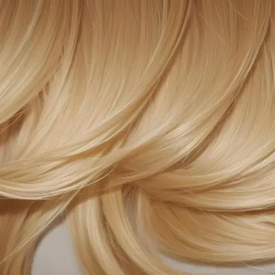 Close Up Of Long Blonde Hair Shiny And Flowing With Subtle Waves In A Studio Setting With Neutral Background 17 5b98