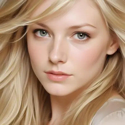 Close Up Of Long Blonde Hair Shiny And Flowing With Subtle Waves In A Studio Setting With Neutral Background 20 B605