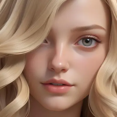 Close Up Of Long Blonde Hair Shiny And Flowing With Subtle Waves In A Studio Setting With Neutral Background 28 722c