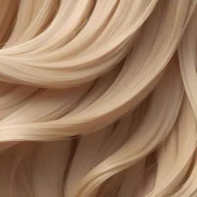 Close Up Of Long Blonde Hair Shiny And Flowing With Subtle Waves In A Studio Setting With Neutral Background 32 2177