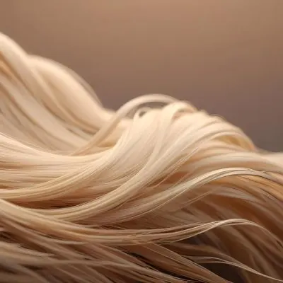 Close Up Of Long Blonde Hair Shiny And Flowing With Subtle Waves In A Studio Setting With Neutral Background 36 Fc2d