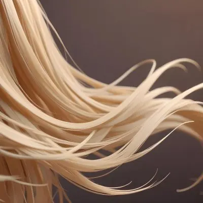 Close Up Of Long Blonde Hair Shiny And Flowing With Subtle Waves In A Studio Setting With Neutral Background 37 Fc24