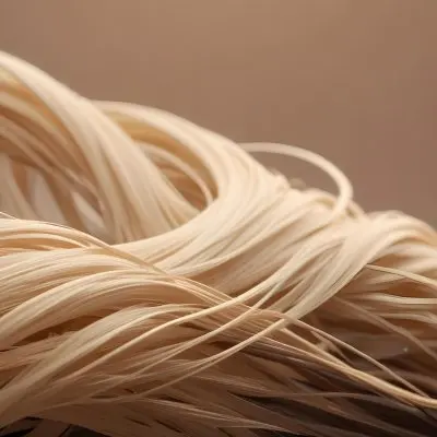 Close Up Of Long Blonde Hair Shiny And Flowing With Subtle Waves In A Studio Setting With Neutral Background 38 C06b