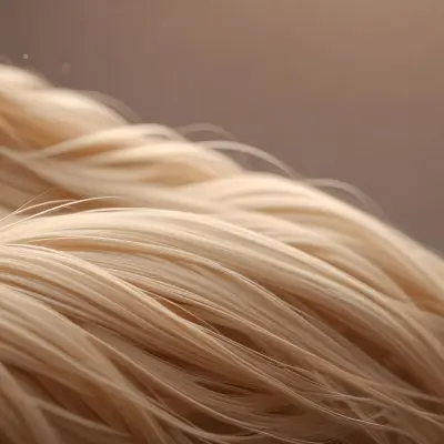 Close Up Of Long Blonde Hair Shiny And Flowing With Subtle Waves In A Studio Setting With Neutral Background 41 Bb61