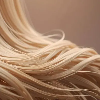 Close Up Of Long Blonde Hair Shiny And Flowing With Subtle Waves In A Studio Setting With Neutral Background 45 Ca6e