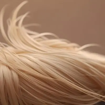 Close Up Of Long Blonde Hair Shiny And Flowing With Subtle Waves In A Studio Setting With Neutral Background 47 C2c5