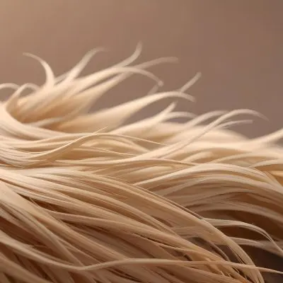 Close Up Of Long Blonde Hair Shiny And Flowing With Subtle Waves In A Studio Setting With Neutral Background 49 7d1e