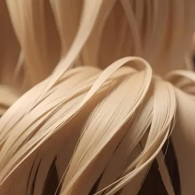 Close Up Of Long Blonde Hair Shiny And Flowing With Subtle Waves In A Studio Setting With Neutral Background 50 08bc