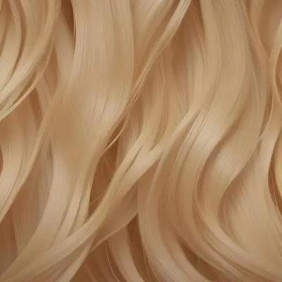Close Up Of Long Blonde Hair Shiny And Flowing With Subtle Waves In A Studio Setting With Neutral Background 52 84d7