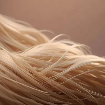 Close Up Of Long Blonde Hair Shiny And Flowing With Subtle Waves In A Studio Setting With Neutral Background 53 5b8e