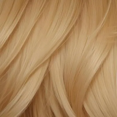 Close Up Of Long Blonde Hair Shiny And Flowing With Subtle Waves In A Studio Setting With Neutral Background 6 43a4