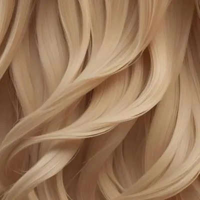 Close Up Of Long Blonde Hair Shiny And Flowing With Subtle Waves In A Studio Setting With Neutral Background 64 0213