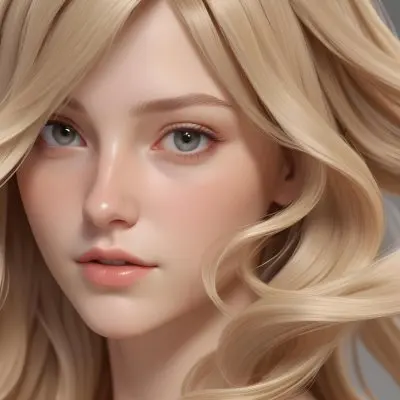 Close Up Of Long Blonde Hair Shiny And Flowing With Subtle Waves In A Studio Setting With Neutral Background 70 Ca05