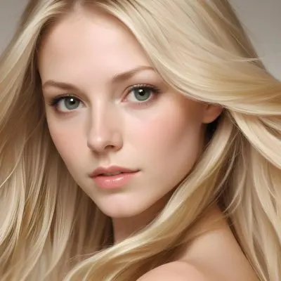 Close Up Of Long Blonde Hair Shiny And Flowing With Subtle Waves In A Studio Setting With Neutral Background 8 2705
