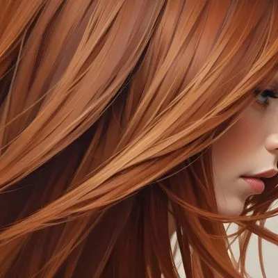 Close Up Of Long Straight Auburn Hair With Subtle Highlights Creating A Warm And Textured Effect On A Neutral Background 17 04fb