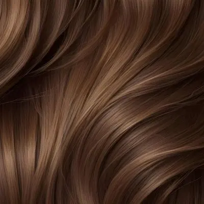 Close Up Of Wavy Shiny Brown Hair With Varying Shades Displaying Smooth Texture And Natural Highlights 105 F124