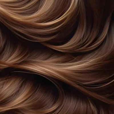 Close Up Of Wavy Shiny Brown Hair With Varying Shades Displaying Smooth Texture And Natural Highlights 35 3a25