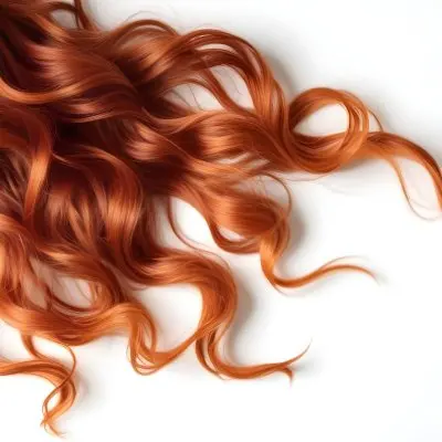 Closeup Of Vibrant Red And Orange Curly Hair With Strands Flowing And Blowing In The Wind 7 2c56