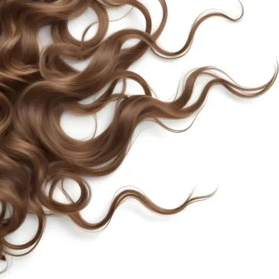 Closeup Of Wavy Curly Brown Hair 9 B179