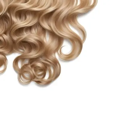 Curly Blonde Hair On A White Background 12 3cd7
