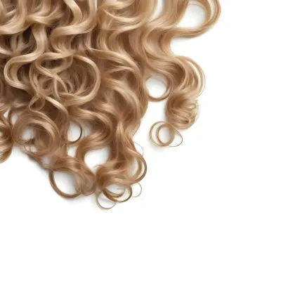 Curly Blonde Hair On A White Background 18 8ec7