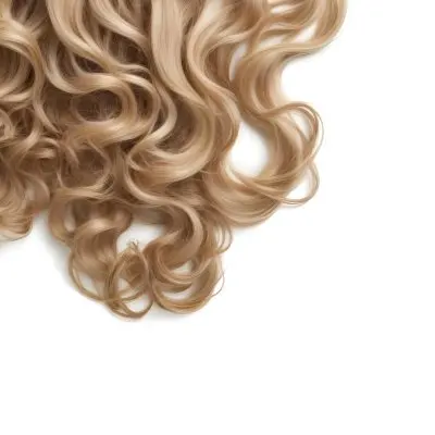 Curly Blonde Hair On A White Background 25 Bf25