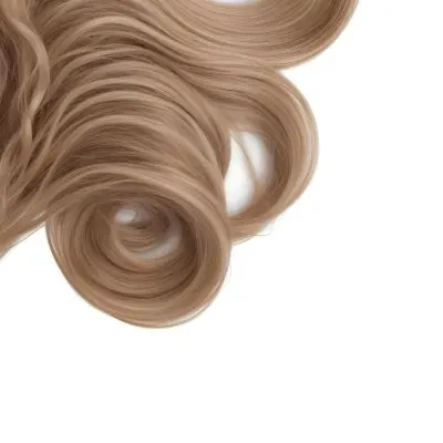Curly Blonde Hair On A White Background 9 520c